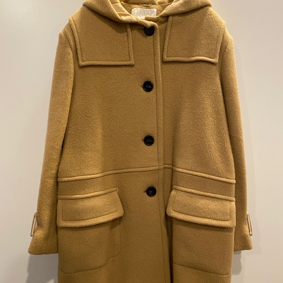 Chloe coat virgin wool mohair wool camel color Sz 42 - Picture 4 of 14